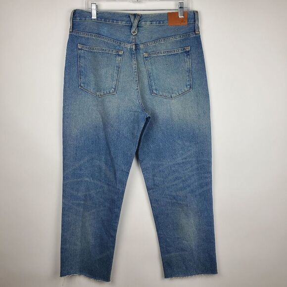 J. CREW BA646 Slouchy boyfriend jean in Southern Sky wash Mid Rise Rips Holes - Picture 7 of 12